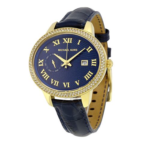 Michael Kors Whitley Blue Textured Dial Blue Leather 